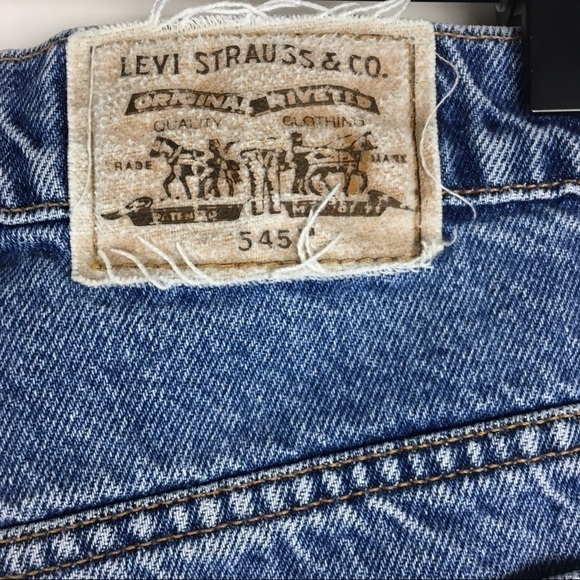 LEVI’S Vintage 545 Jean Shorts Denim Jorts Loose Fit Relaxed Medium Wash Size 40 - Picture 13 of 15